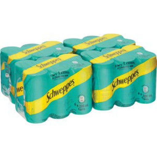 Csd Schwepps Can Dry Lemon 6 x 200Ml