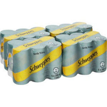 Csd Schwepps Can Soda Water 24 x 200Ml