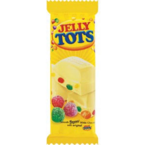 Beacon Choc Slab Jelly Tots In White 1 x 80Gr