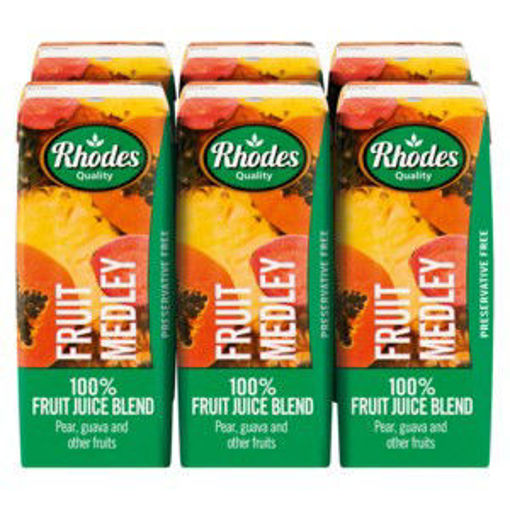 Rhodes Juice 100% Fruit Medly 6 x 200Ml