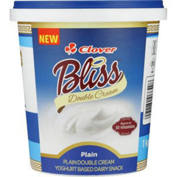 Clover Yog D/Bel Bliss D/Cream Plain 1 x 1Kg