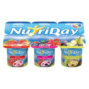 Nutriday Yog Low Fat Stawb/Mixed Berry/Stew F 1 x 6`s