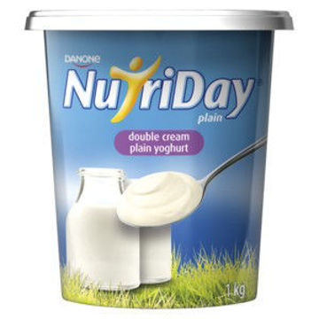 Nutriday Yoghurt Dbl Cream Plain 1 x 1Kg