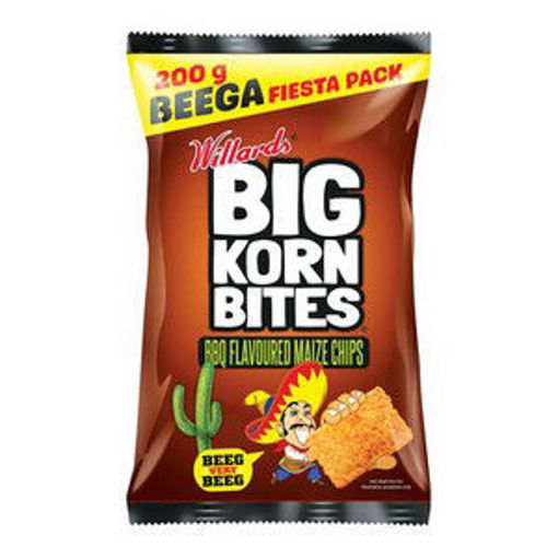 Willards Snaks Big Korn Bites BBQ 1 x 200G