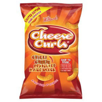 Willards Snaks Cheese Curls Chilli Cheese 1 x 150G