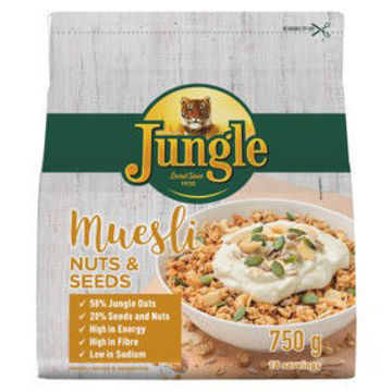 Jungle Energy Cereal Crunch Nuts & Seeds 1 x 750Gr