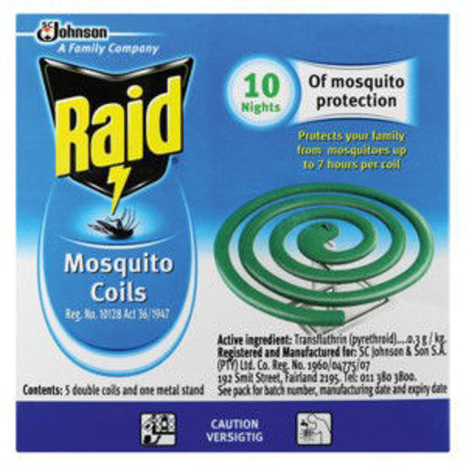 Raid Insect Coils Mosquitos 1 x 10`s