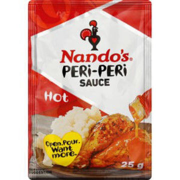 Nandos Sauce Peri Peri Sachet Hot 1 x 25Ml