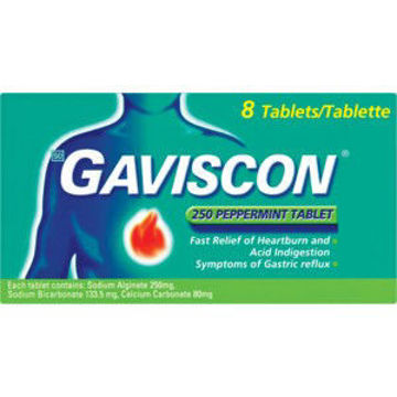 Gaviscon Anti Acid Tablet Peppermint 1 x 8`s