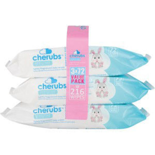 Cherubs Baby Wipes Triple Pack 216 F Fragra 1 x 0Ea