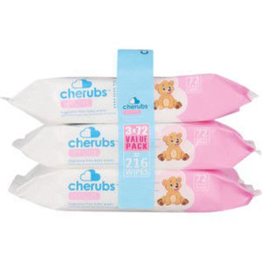 Cherubs Baby Wipes Triple Pack 216 F Sensat 1 x 0Ea