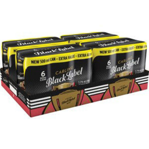 Carling Black Label Beer Can 6 x 500Ml