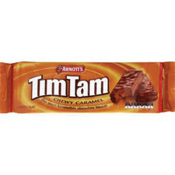 TIM TAM BISC CHOCOLATE CHEWY CARAMEL 1 x 175Gr