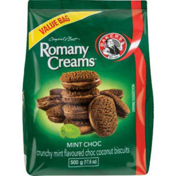 Bakers Bisc Romany Creams Mint Choc 1 x 500G