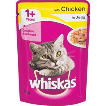 Whiskas Cat Food Pouch Jelly Chicken 1 x 85Gr