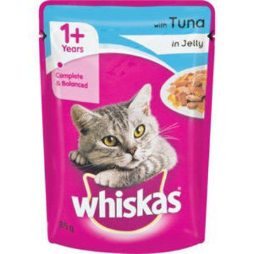 Whiskas Cat Food Pouch Jelly Tuna 1 x 85Gr