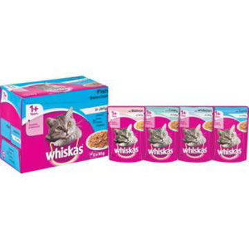 Whiskas Cat Food Pouch Multi Fish Jel 1 x 12`s