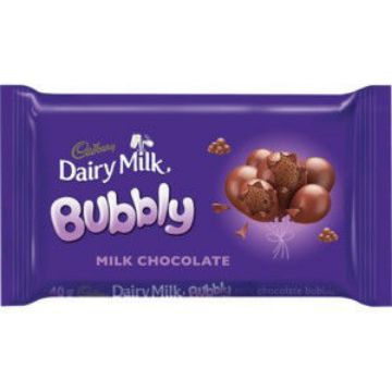 Cadbury Choc Slab Bubbly Dairy Milk 1 x 40G