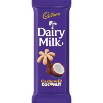 Cadbury Choc Slab Cashew & Coconut 1 x 80G