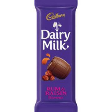 Cadbury Choc Slab Rum & Raisin 1 x 80Gr