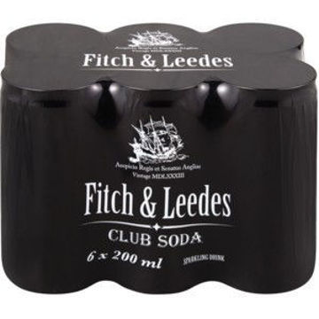 Fitch & Leeds CSD Can Club Soda 6 x 200Ml