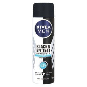 Nivea Deo Spray Male Men BW F/mist 1 x 150Ml