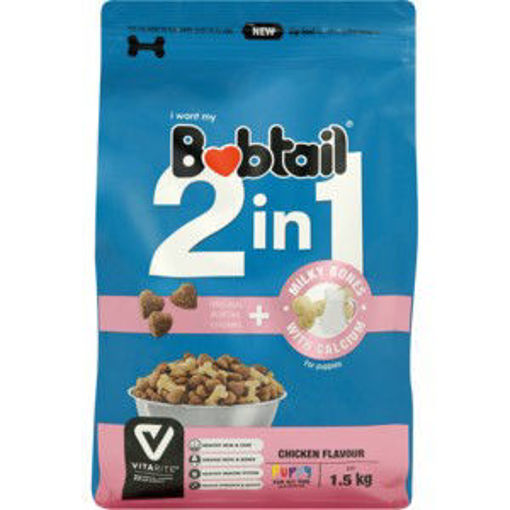 Bobtail Dog Food 2 In1 Adult Chick Milk Bon 1 x 1.5Kg