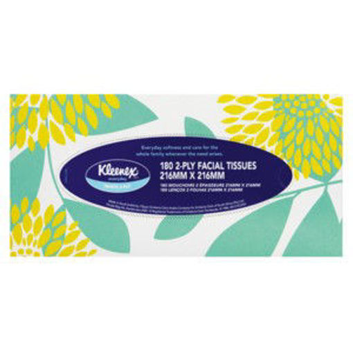 Kleenex Facial Tissues 2 Ply White 1 x 180`S