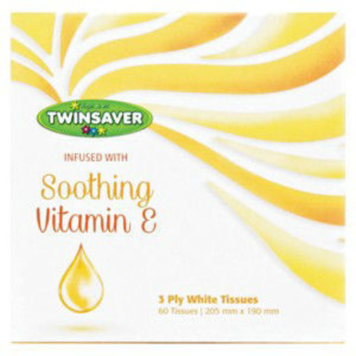 Twinsaver Facial Tissues 3 Ply Vitami E 1 x 60`s