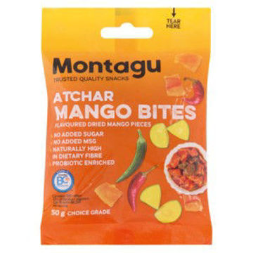 Montagu Fruit Dried Mango Bites Atchar 1 x 50G