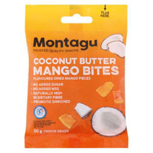 Montagu Fruit Dried Mango Bites Coconut 1 x 50G