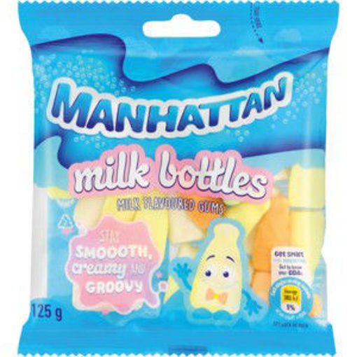 Manhattan Jelly Gums Milk Bottles 1 x 125G