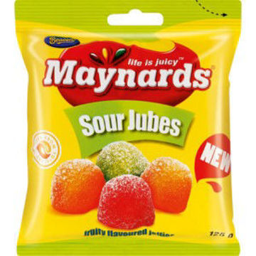 Maynards Jelly Sour Sour Jubes 1 x 125G