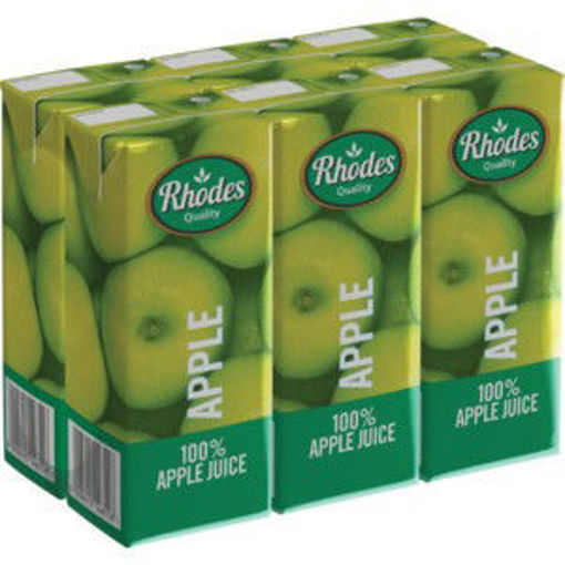 Rhodes Juice 100% Apple 6 x 200Ml