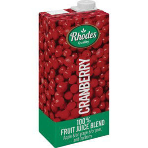 Rhodes Juice 100% Cranberry 1 x 1Lt