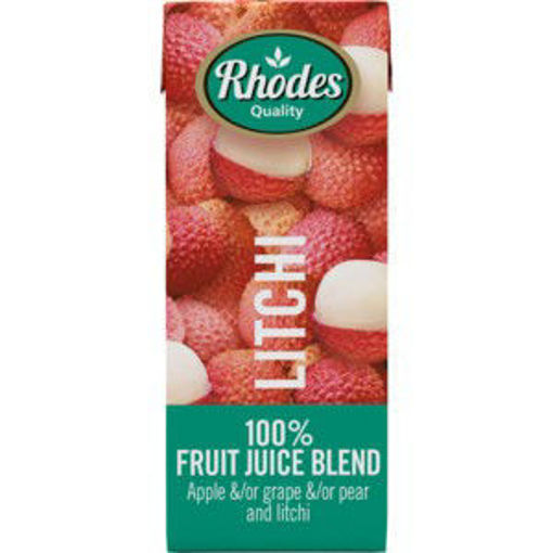 Rhodes Juice 100% Litchi 6 x 200Ml