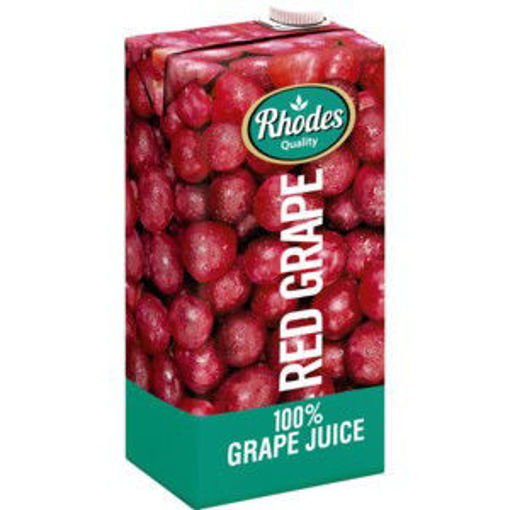 Rhodes Juice 100% Red Grape 6 x 1Lt