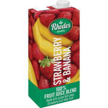 Rhodes Juice 100% Stawberry Banana 1 x 1Lt