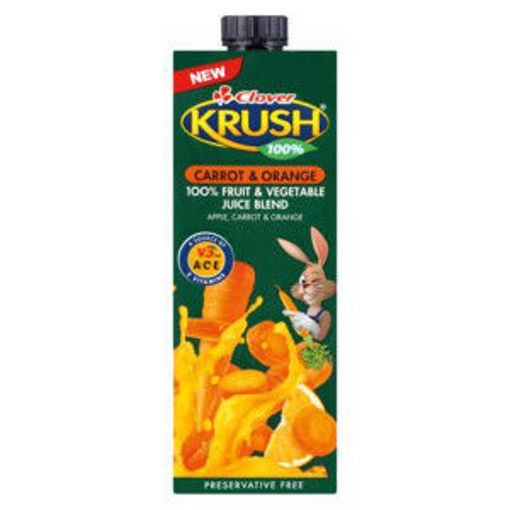 Krush Juice 100% UHT Carrot & Orange 1 x 1Lt