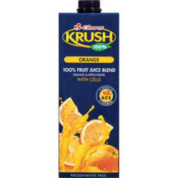 Krush Juice 100% UHT Orange 1 x 1Lt