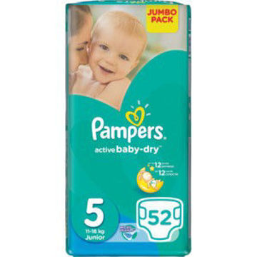 Pampers Nappies Act Baby JP Junior 52s 1 x 0Ea