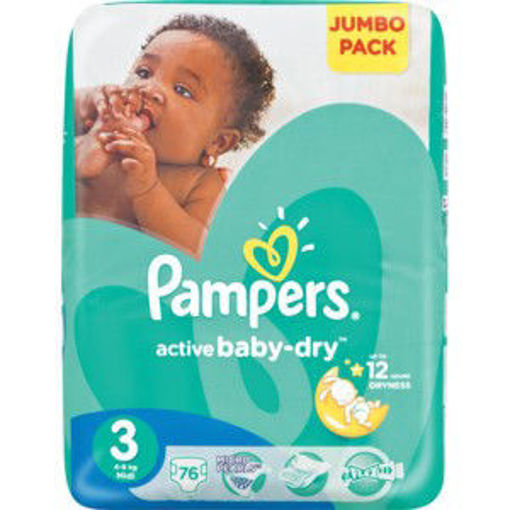 Pampers Nappies Act Baby JP Midi 76s 1 x 0Ea