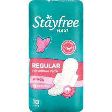 Stayfree Pads Maxi Wings Scent 1 x 10`s