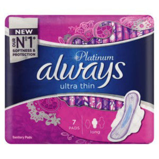 Always Pads Platinum Extra Light Night 7s 1 x 0Ea