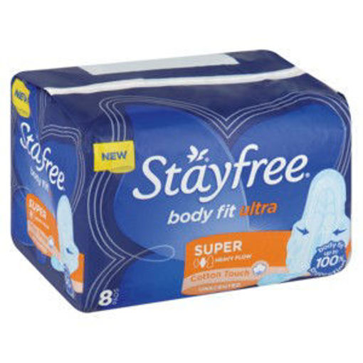 Stayfree Pads Ultra Thin Unscent Super 1 x 8`s