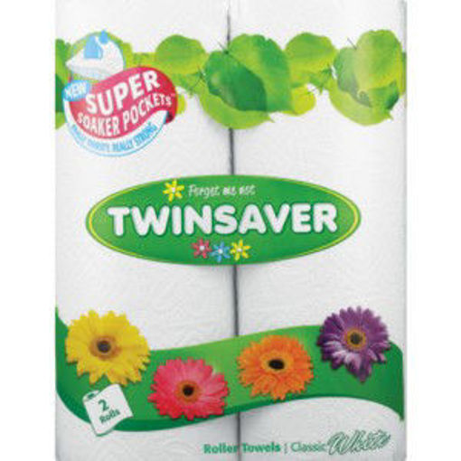 Twinsaver Paper Towel Roll  Classic White 1 x 2`s