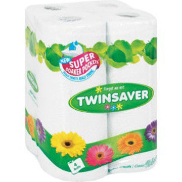 Twinsaver Paper Towel Roll New Classic 1 x 4`s