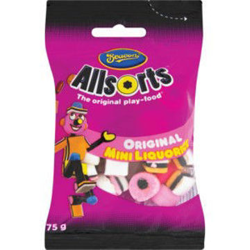 Beacon Liq All Sorts Pre Pack Liquorice All Sorts 24 x 75G