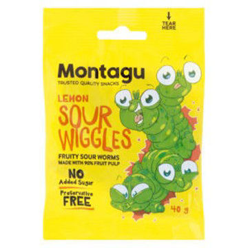 Montagu Sourworms Lime 1 x 40G