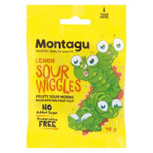 Montagu Sourworms Lime 1 x 40G